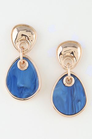 Marble Stone Teardrop Earrings