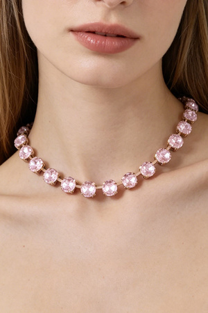 Bright Cubic Rhinestone Statement Necklace