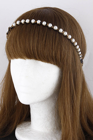 Tie Back Pearl Head Band 9JAB