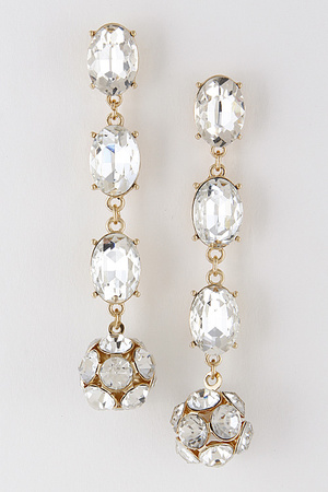 Glamorous Rhinestone Sparkle Earrings 7GAC10