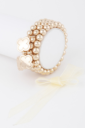 Triple Clover Bead Bracelet