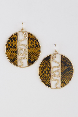 Snake Formed Drop Earrings 9HCC4