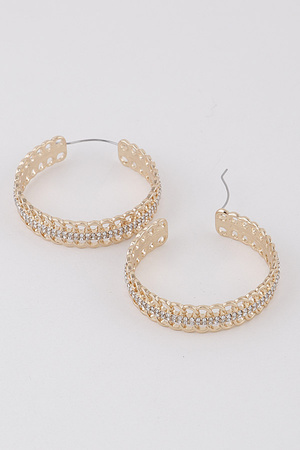 Jewel Chain Hoop Earrings