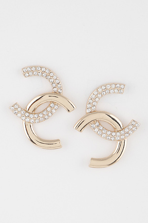 Jeweled C Earrings