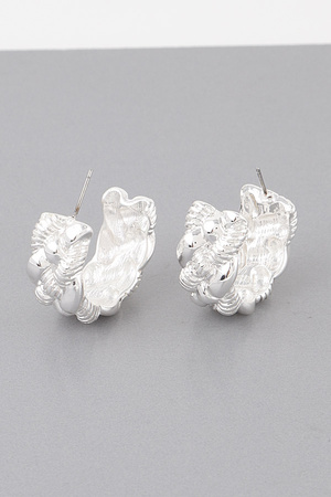 Braided Twist Hoop Earrings