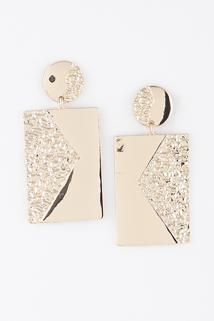 Abstract Two Tone Drop Earrings