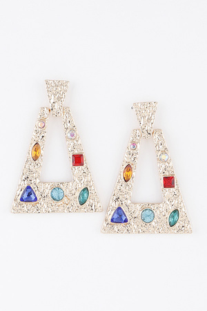 Embedded Jewel Fashion Earrings