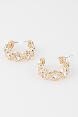 Greek Key Hoop Earrings