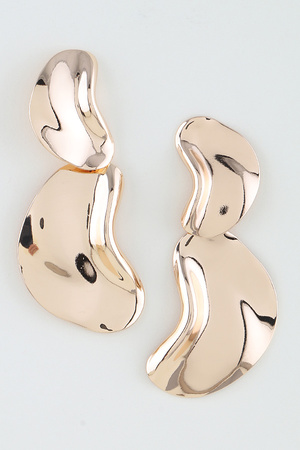 Double Abstract Curve Drop Earrings