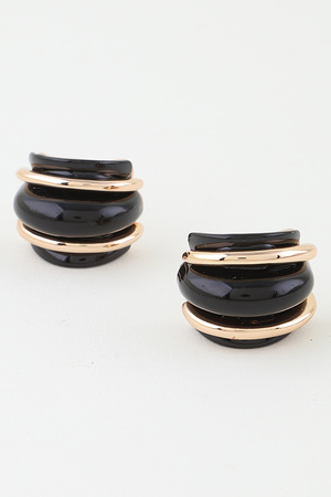 Modern Solid Open Hoop Earrings