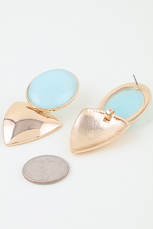 Polished Grain Drop Earrings
