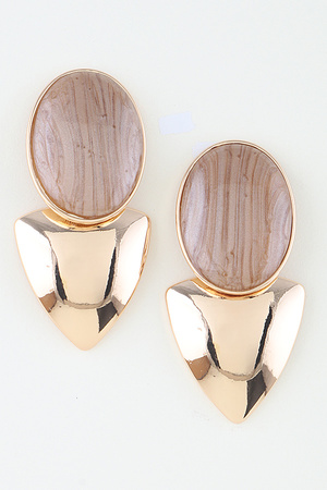 Polished Grain Drop Earrings