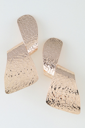 Modern Scaled Twisted Drop Earrings