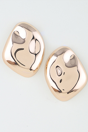 Polished Cubic Modern Stud Earrings