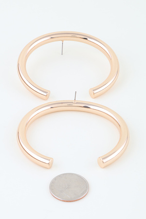 Polished Tube Hoop Earrings
