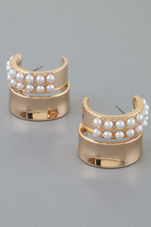 Double Bejeweled Hoop Earrings