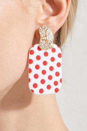 Retro Hammered Polka Dot Fashion Earrings