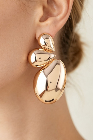 Triple Polished Teardrop Earrings