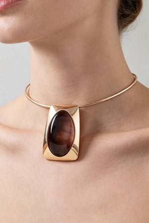 Marble Stone Fashion Choker Necklace
