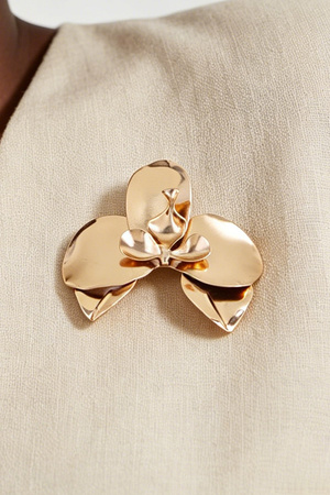 Polished Orchid Brooch