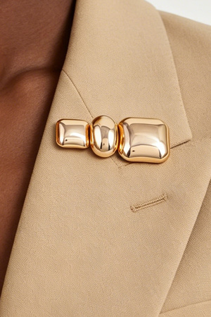 Triple Polished Shape Brooch