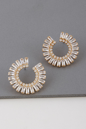 Jeweled Classy Stud Earrings 9FBC5