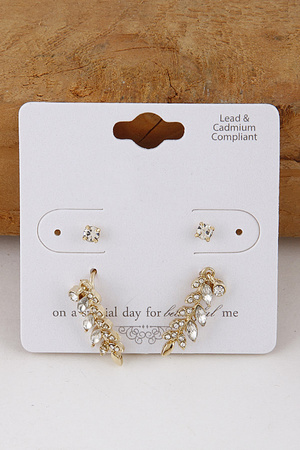 Leaves Stud Earrings Set 9JAD3