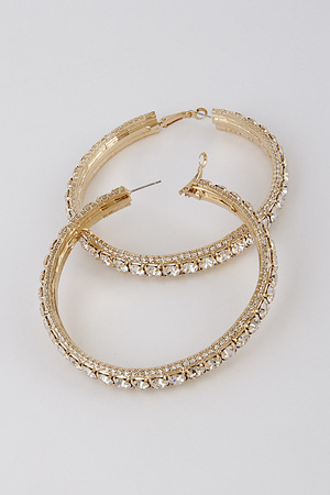 Rhinestone Hoop Earrings