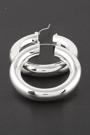 Shiny Hoop Earrings