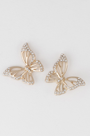 Fine Butterfly Stud Earrings