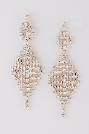 Jeweled  Diamond Drop  Earrings