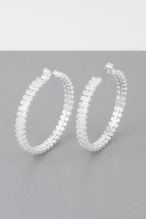 Multi Crystal Hoop Earrings