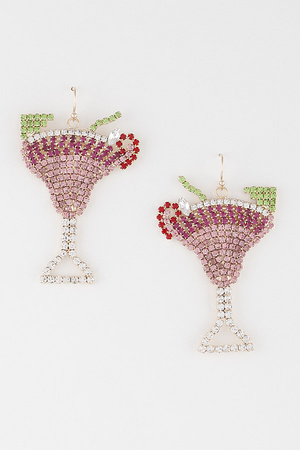 Jeweled Fruit Cocktail Earrings