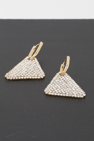 Jeweled Triangular Earrings