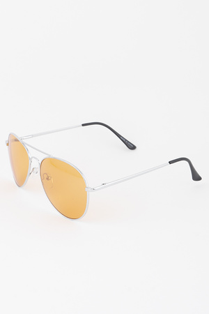 Bright Tinted Aviator Sunglasses