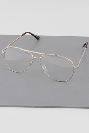 Clear Rim Aviator Sunglasses