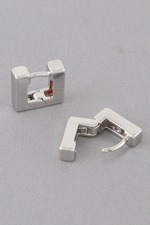 Square Huggie Earrings