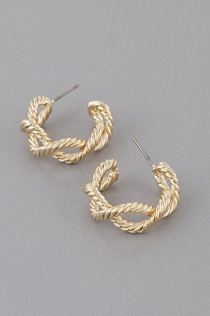 Twisted Chain Hoop Earrings