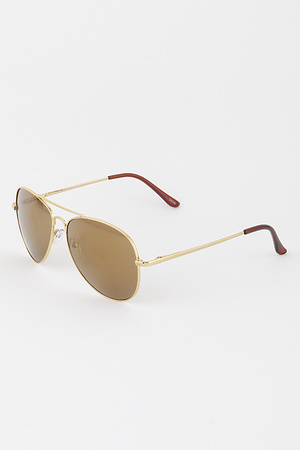 Gold Tinted Aviator Sunglasses