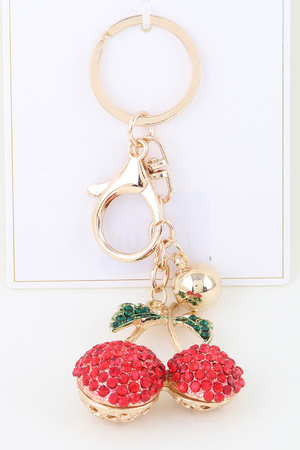 Bejeweled Cherry Bag Charm