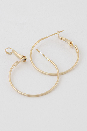 Thin Matte Hoop Earrings