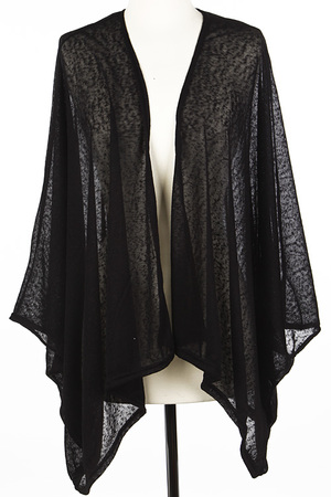 Soft Textured Free Open Vest 5ACG SCARF9