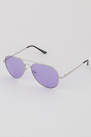 Pop Colored Lens Aviator Sunglasses