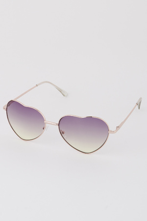 Heart  Tinted  Sunglasses
