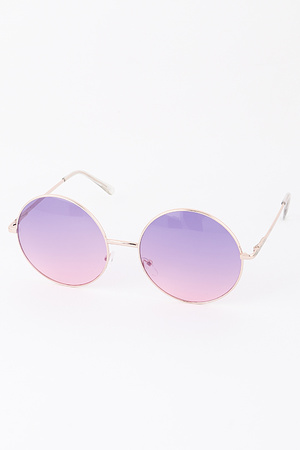 Sunset Gradient Round Sunglasses