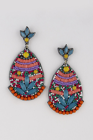 Antique Beaded Drop Earrings 9GAB9