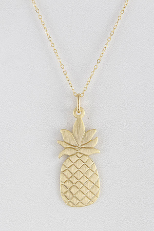Metal Pineapple Engraved Necklace 9EBD6