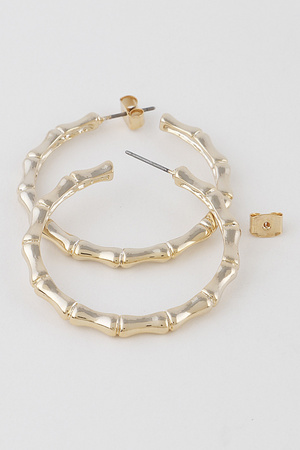 Bamboo Hoop Earrings