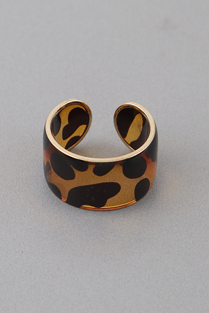 Classic Cow Print Open Ring