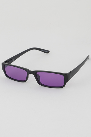 Monotone Lens Rectangle Sunglasses